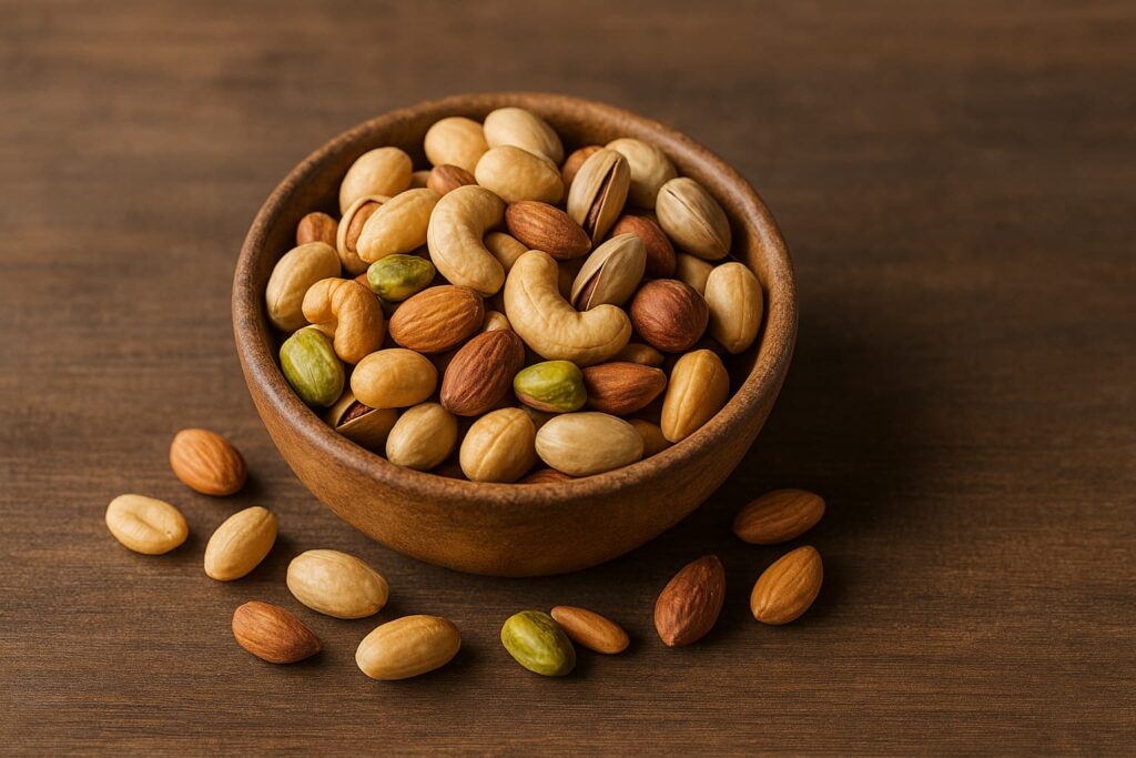 Nüsse essen und zunehmen