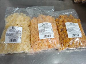 Getrocknete Fruchtwürfel